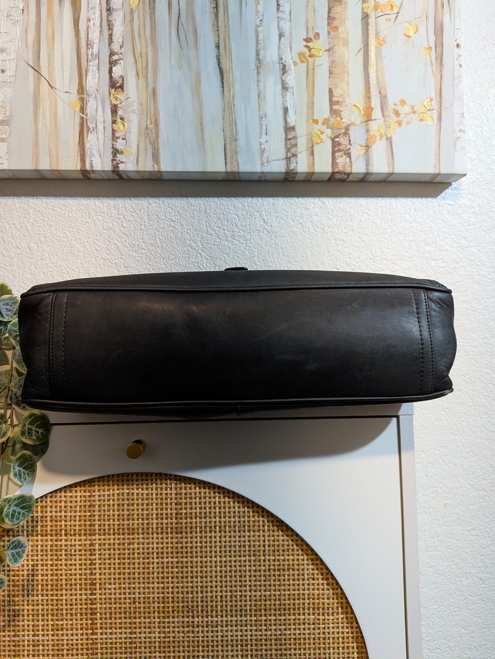 Classic Black Coach F0869-70098 Leather Unisex Briefcase Bag - Picture 4 of 16